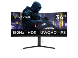 Monitor curvo para juegos Yeyian Elysium 34 IPS Ultrawide QHD 180 Hz RGB