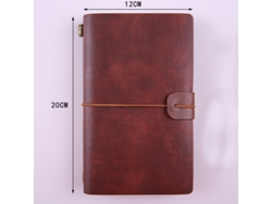 Cuaderno/diario de viaje retro largo y creativo Mdug (f,a6)