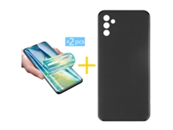Pack 2 X Película De Vidrio Templado Hidrogel Funda Skyhe Para Samsung Galaxy A05s 5g Silicona Liso Negro