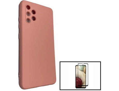 Carcasa + Protector Samsung Galaxy A32 PHONECARE Silicona Liquida Rosa