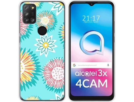 Carcasa Alcatel 3X 4CAM TUMUNDOSMARTPHONE Dibujos Transparente Flores 05 Multicolor