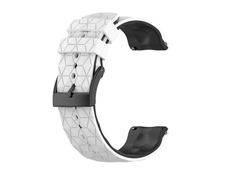 Correa De Reloj Inteligente Para Suunto 9 Correa De Reloj De Silicona Bicolor Blanco Negro VENISYMLIS