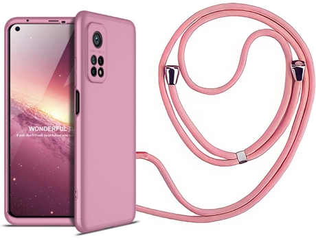 Funda Xiaomi Mi 10T Pro Slim Armor 360º con Collar Rosa