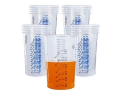 Vasos Plásticos Desechables Flexibles Transparentes 32 Oz (1000ml) Com Escalas Para Misturar Pintura De Resina Epóxi, Pacote De 25 Transparente
