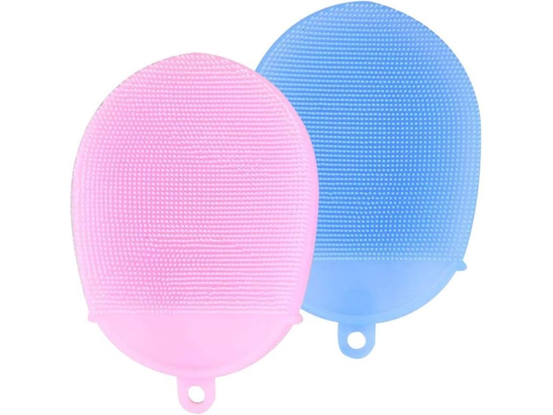 Cepillo De Baño De Silicona Suave, 2 Piezas, Esponja Exfoliante Para La Piel, Guante De Baño Spa