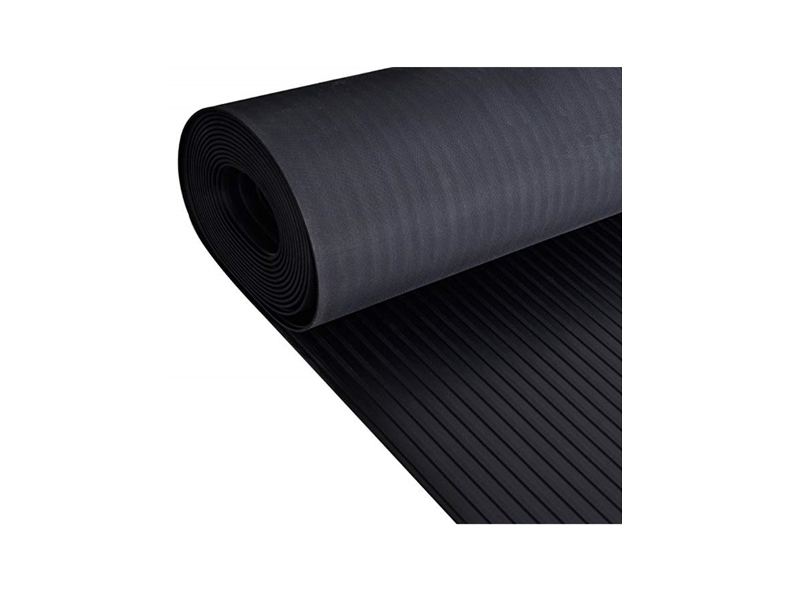 Estera Antideslizante De Caucho Goma 3mm | Rollos | Pavimento Suelo Goma | Varias Medidas Suelo Rayado Ancho 1,5m (ancho) X 15m (largo)