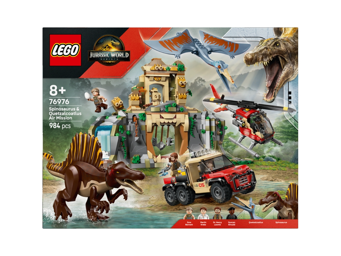 LEGO® 76976 Jurassic World: Misión Aérea de Spinosaurus y Quetzalcoatlus, Juguetes de Construcción para Niños a Partir de 8 Años, Animales Prehistóricos