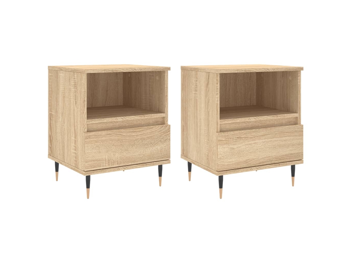 Juego de mesita de noche exclusivo de Sonoma Maison con diseño derivado de madera de roble