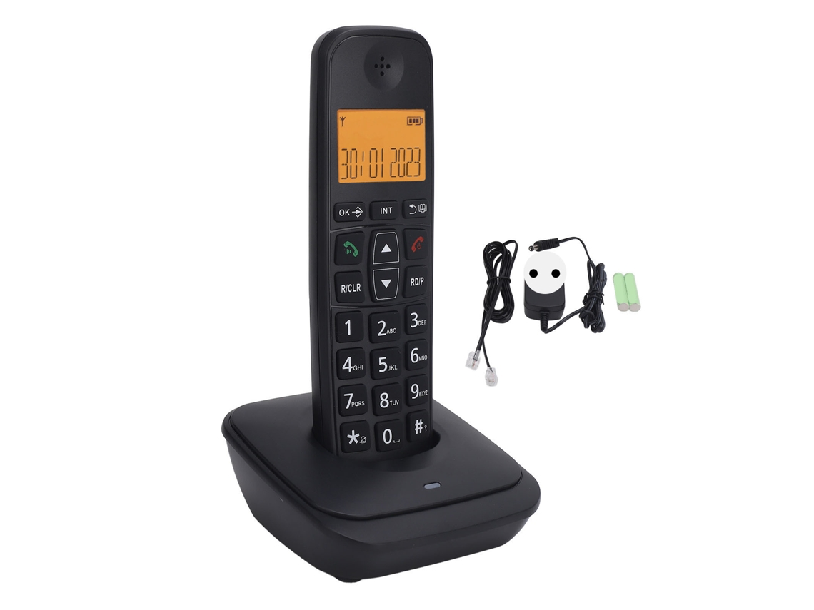 Telefone Sem Fio Com Alto-falante Duplex Teclas Grandes Bloqueio De Chamadas Tela Lcd Iluminada Para Lar E Escritório