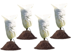 Cobertor vegetal de invierno ajustable con cordón, 4 unidades, 100 x 80 cm, protección para árboles y palmeras