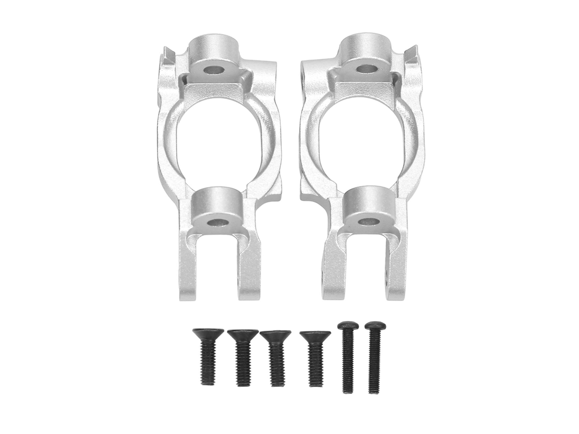 Bloque De Pivote C Buje De Aluminio 2 Piezas Alta Resistencia Para Coche Rc 1/10 Losi Hammer Rey Rock Rey Plata