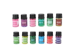 Set De 12 Aceites Esenciales De 3ml De Base Acuosa Para Aromaterapia Multiusos Con Fragrancia Duradera