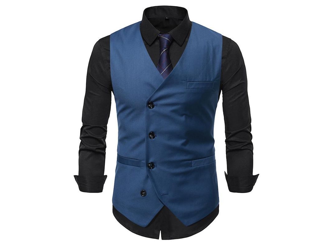 2026-chaleco De Cuello En V Para Hombre Mystdiy Talla S A 2xl Poliéster-algodón Otoño Casual