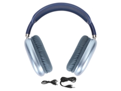 Auriculares Inalámbricos Bluetooth Ajustables Con Micrófono Para Portátil, Teléfono, Trabajo, Escuela, Viajes, Deportes - Azul