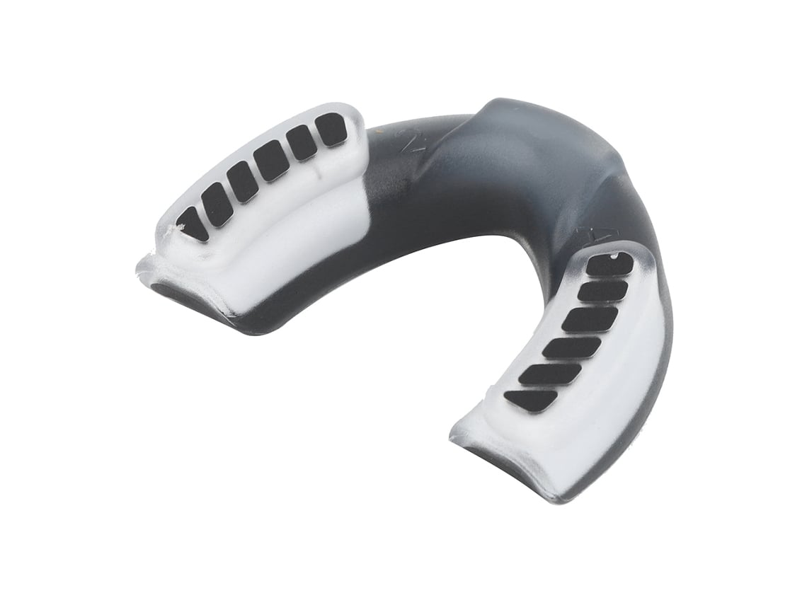Almohadilla de silicona transparente negra para una mano para deportes de contacto con estuche