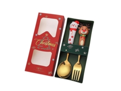 Juego de cubiertos navideños, cucharas y tenedores, juego de cubiertos de acero inoxidable, kit de cubiertos navideños. Nostalgia88