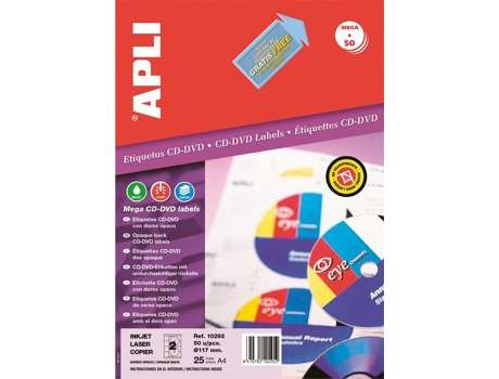 APLI PAPEL 10601 ETIQUETAS CD 50H