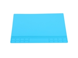 Alfombrilla Magnética De Silicona Resistente Al Calor Para Soldadura Y Mantenimiento, 350x250x4 Mm, Azul Claro.