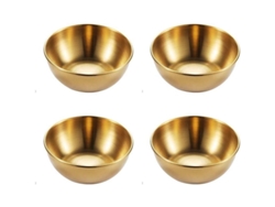 2026da-tazas De Salsa De Acero Inoxidable Redondas Mini Platos Condimentos Para Sushi Salsa De Soja 4 Piezas Oro