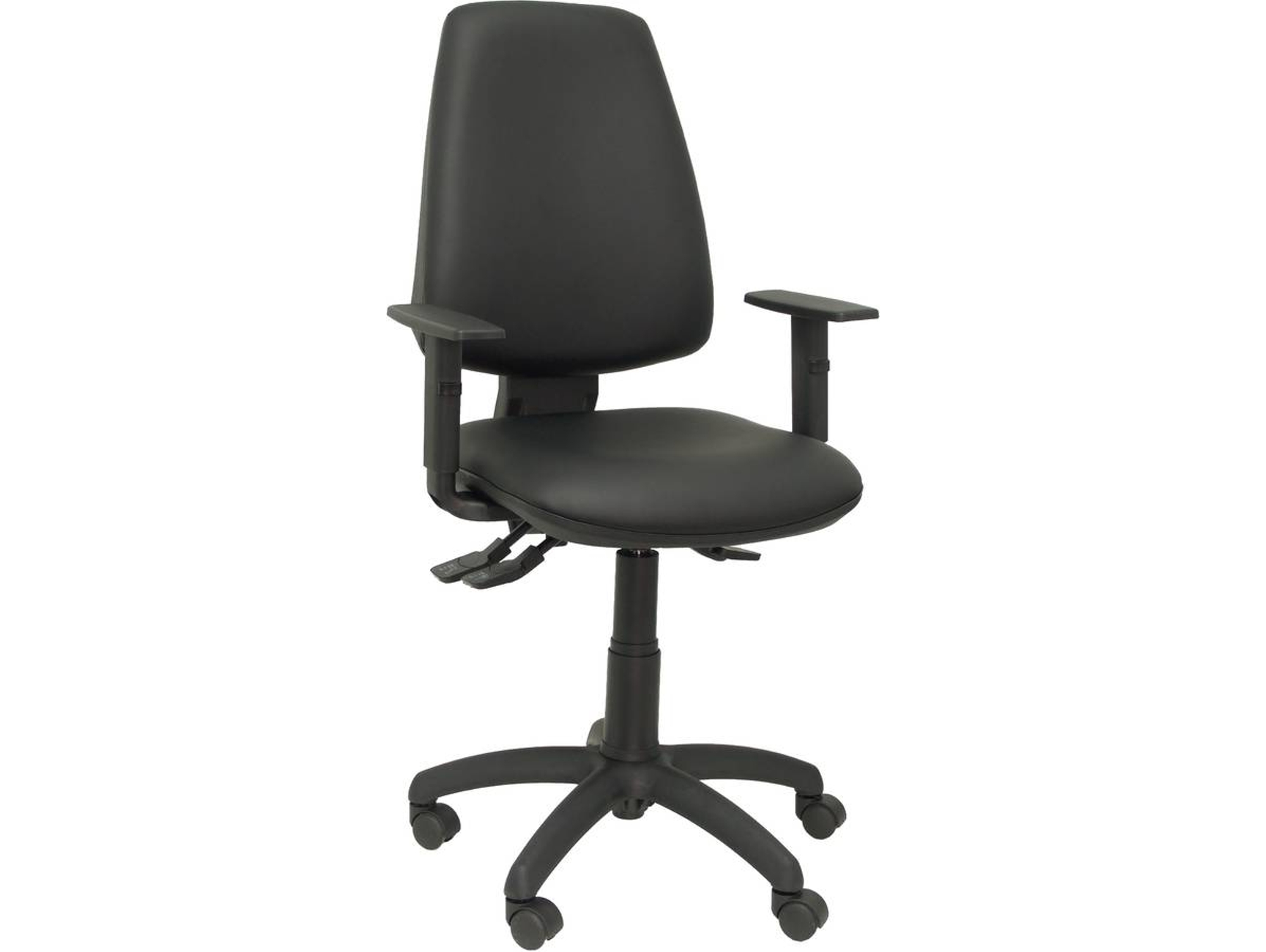 Silla de Escritorio Operativa PIQUERAS Y CRESPO Elche S Negro (Brazos regulables - Similipiel)