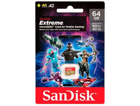 Tarjeta de memoria Sandisk Extreme Micro SD 64Gb Juegos móviles