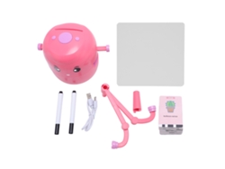 Robot de dibujo inteligente para niños mayores de 5 años, educación interactiva, color rosa claro y dorado.