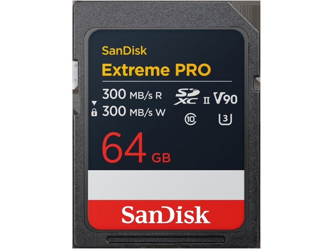 Tarjeta SD de alto rendimiento Sandisk Extreme Pro UHS II V90 de 64 GB