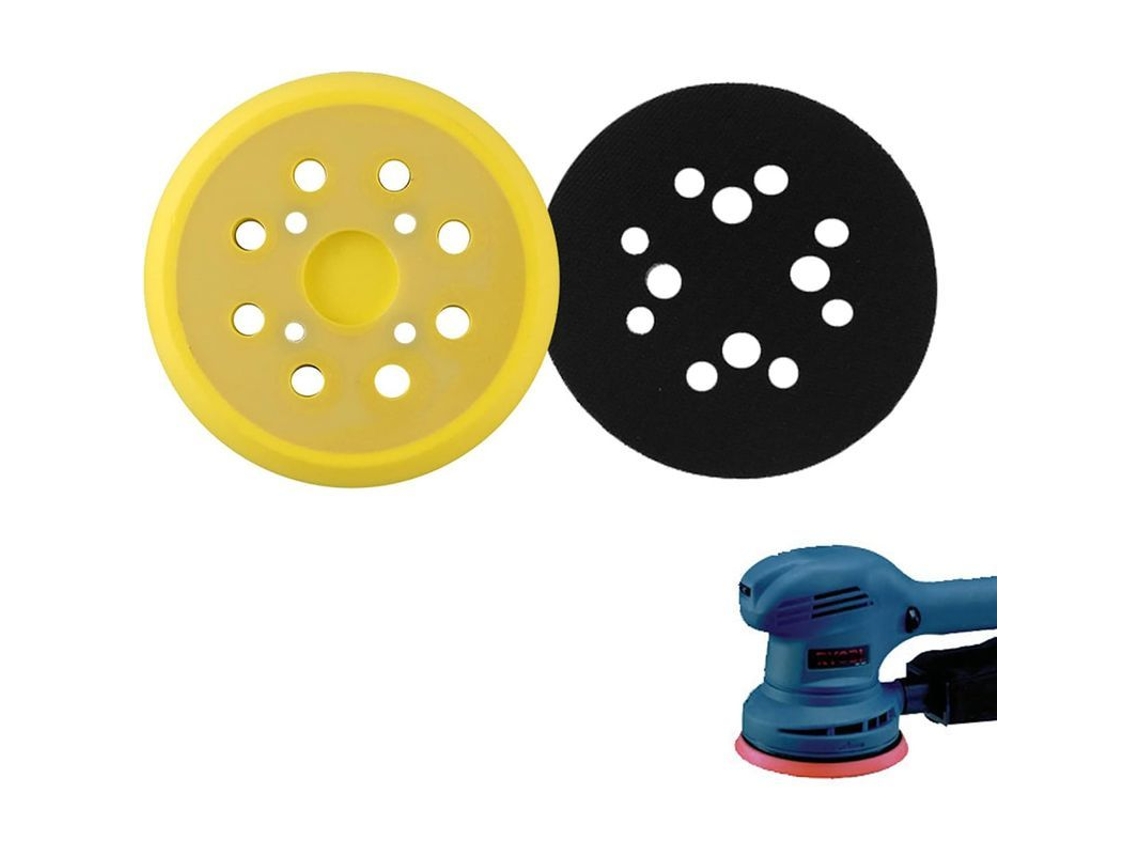 2026-1 Pieza Almohadilla De Lijado 125mm, Almohadilla Pu Redonda 8 Agujeros, Para Lijadora Suave Reemplazo (amarillo)