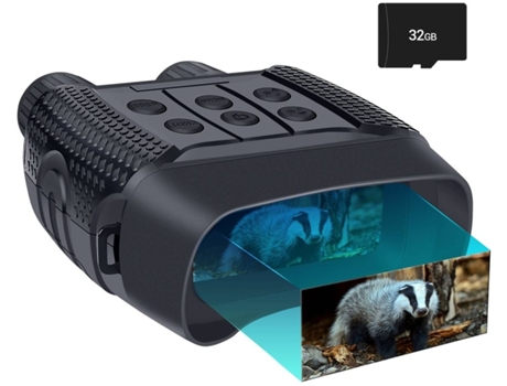 Binoculares digitales de visión nocturna 7X31 para caza con cámara IR LCD Tft HD de 2 pulgadas y videocámara A-Negro YIZHOOD