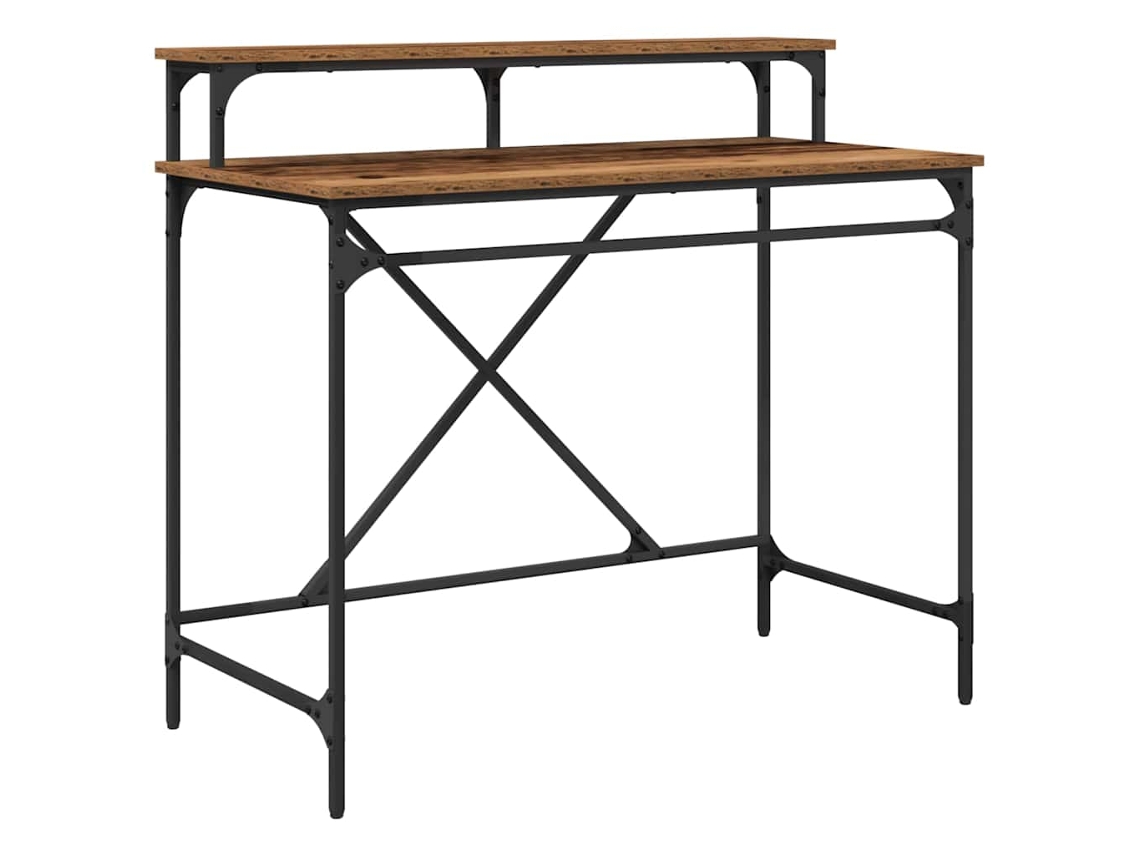 Escritorio antiguo de madera | Escritorio secreter 100 x 50 x 90 cm Madera tratada