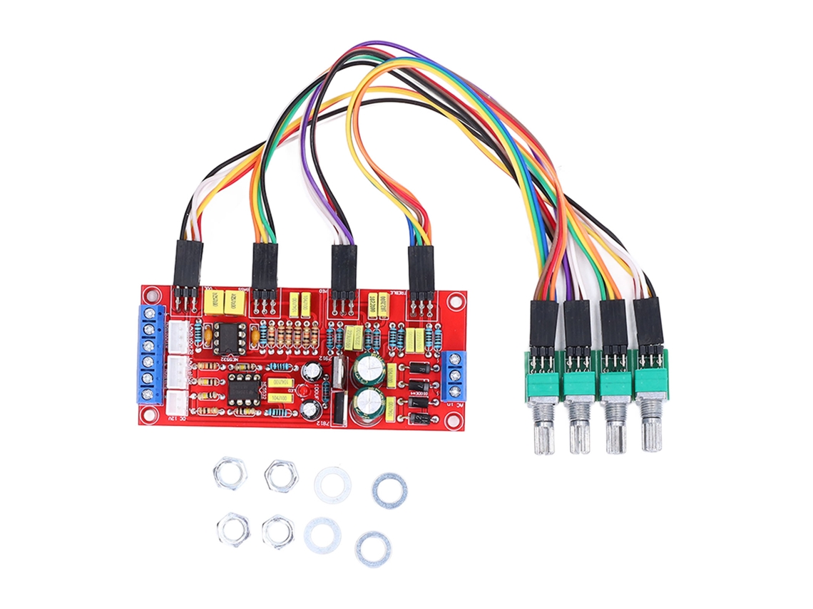 Placa de preamplificador y amplificador de potencia NE5532 con control de volumen
