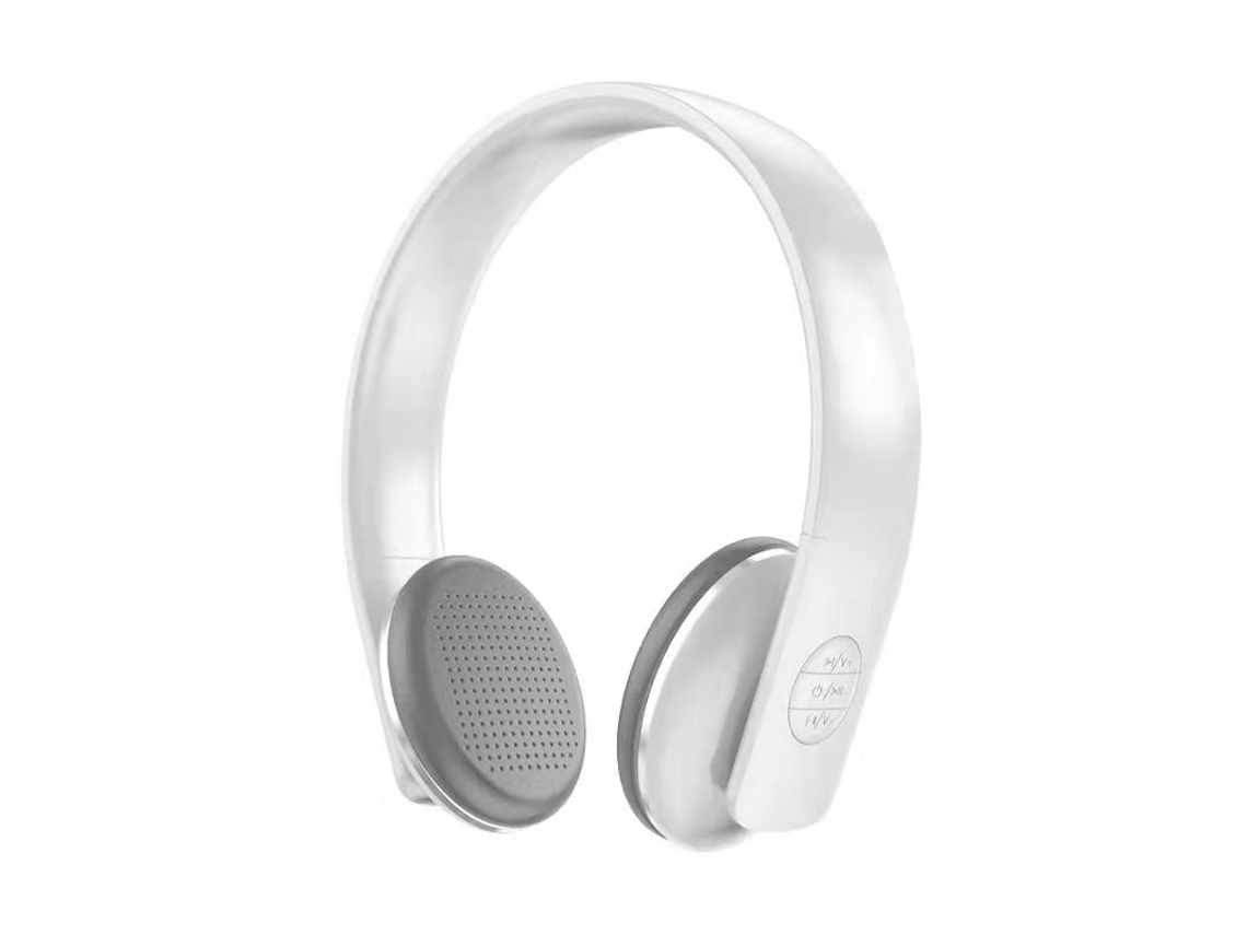 Auriculares Bluetooth supraaurales Retro A50, Bluetooth 5.0 | Auriculares estéreo Bluetooth con cancelación de ruido y sin presión, color blanco Sfushos