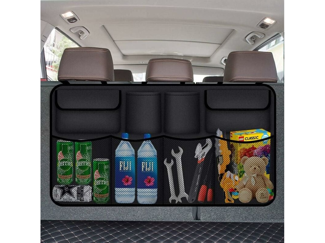 Organizador para asiento trasero de coche, gran capacidad para SUV, camionetas, monovolúmenes y accesorios interiores. Resistente y duradero.