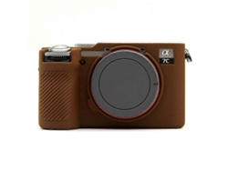 Funda protectora de silicona con textura de lichi compatible con Sony A7cr/A7c II, funda anticolisión para cámara Facpoet