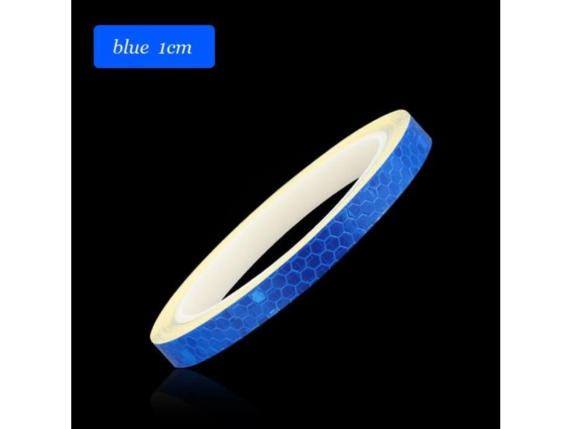 Accesorios para bicicletas Pegatinas reflectantes para bicicletas Cinta adhesiva fluorescente de 1 cm x 8 m para decoración de bicicletas de montaña Azule34547