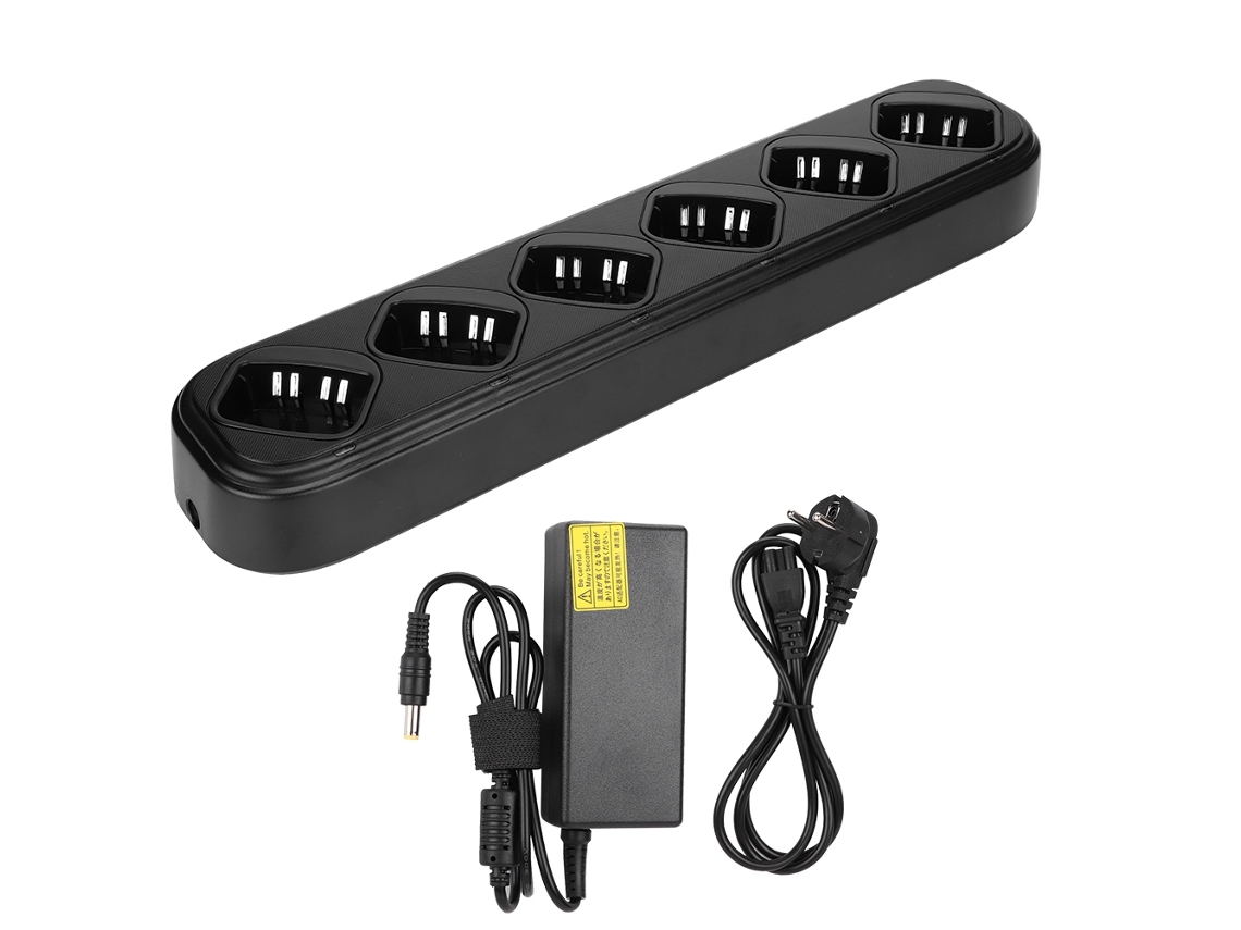 Cargador rápido universal con 6 puertos para radio portátil Motorola