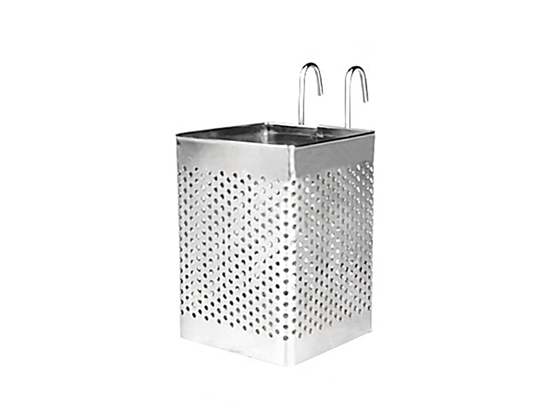 Estante De Almacenamiento De Acero Inoxidable Para Utensilios De Cocina Con Desagüe Para Tenedores Y Palillos.
