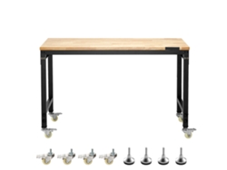 Banco de trabajo Succebuy 1220x610x711-1003 mm Altura ajustable para taller/garaje