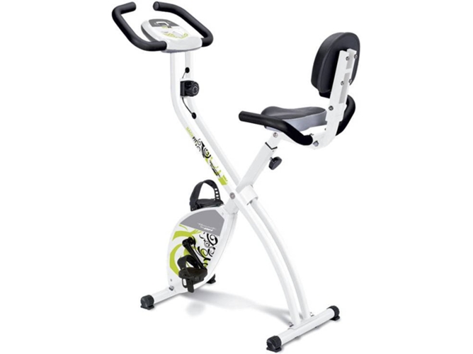 Tecnovita By Bh bicicleta plegable back yf91 con respaldo. sistema de freno monitor lcd uso fitness blanco 117x39x68cm volante 8 90