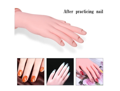 Mano de ejercicio en silicona para uñas / manicura