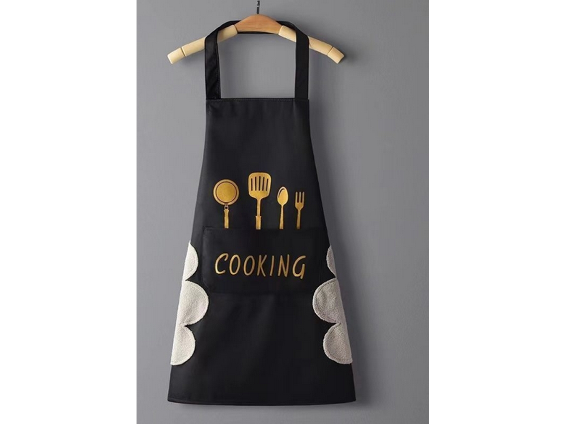 JEIIBRZUI Avental Com Bolsos Para Mulheres, Avental À Prova Dágua Para Cozinhar E Assar Bbq, Bib De Cozinha Macio E Confortável Com Limpeza De Mão De Veludo De