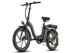 Bicicleta eléctrica Fafrees F20, motor de 250 W, batería de 36 V 20 Ah, neumáticos de 20 pulgadas, frenos de disco mecánicos, color negro