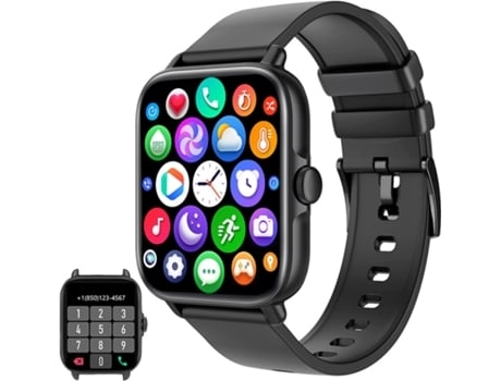 Reloj inteligente con pantalla táctil y podómetro con control del ritmo cardíaco y AUJEZON