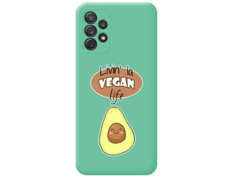 Carcasa Samsung Galaxy A72 TUMUNDOSMARTPHONE Silicona Líquida Dibujos Verde