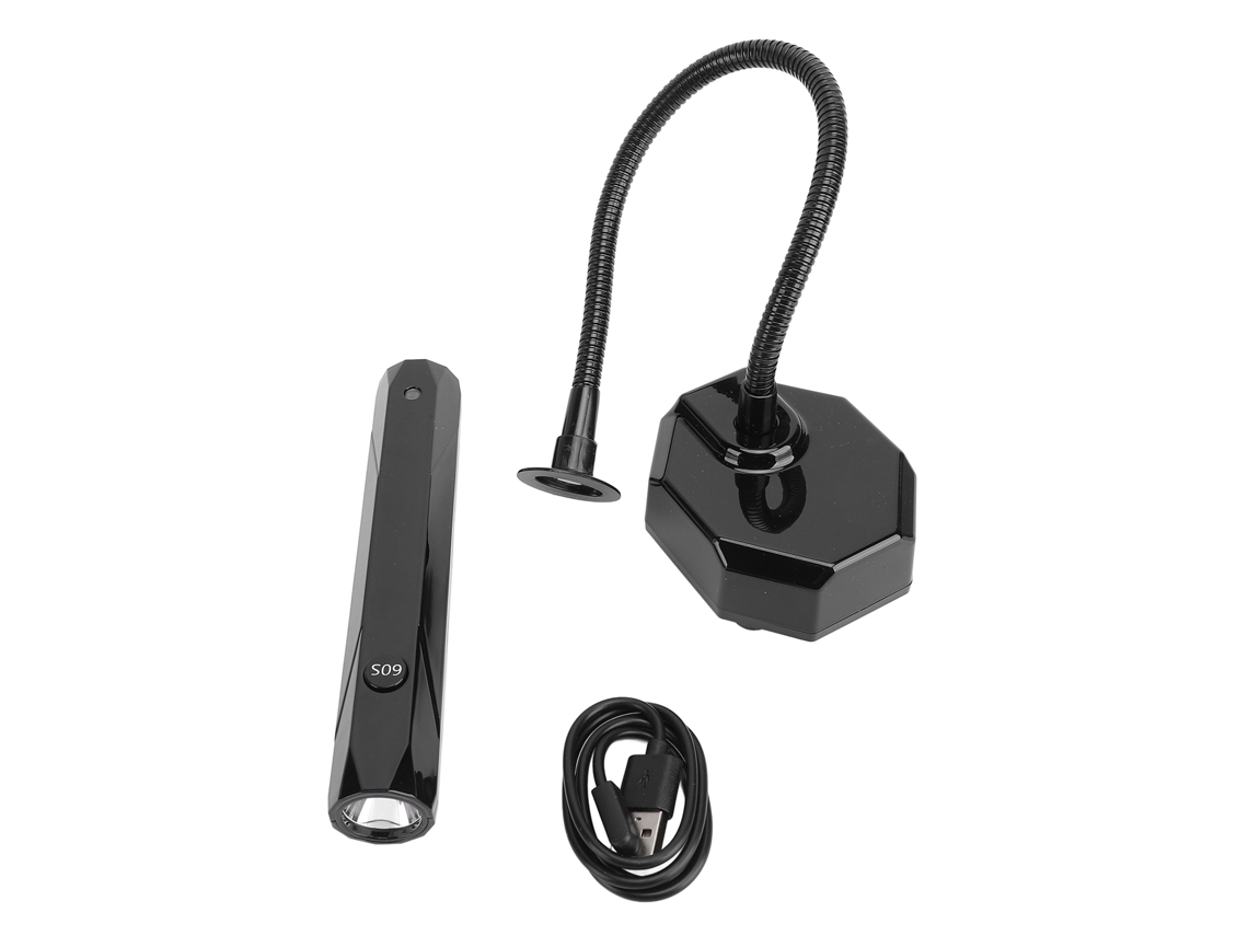 Lámpara Recargable Inalámbrica Para Secado De Uñas De Gel Con Cuello Flexible Y Temporizador De 9 W