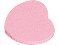 Paquete De 50 Esponjas Faciales Con Forma De Corazón Hechas De Fibra De Madera Natural Para La Limpieza.