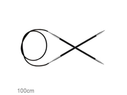 Aguja circular fija Karbonz 100cm, 2mm