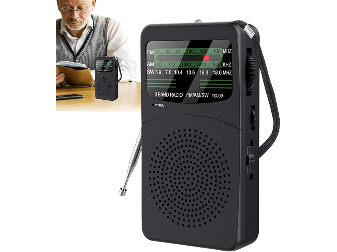 Radio Am/fm | Antena Potente Portátil De Onda Corta Que Funciona Con Pilas