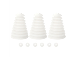 3 Piezas Funda Antipolvo De Goma Flexible Duradera Para Taladro Martillo Eléctrico 6mm-16mm Brocas Blanca