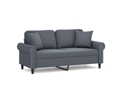 Maison Exclusive - Sofá De 2 Plazas Con Cojines Terciopelo Gris Oscuro 140 Cm